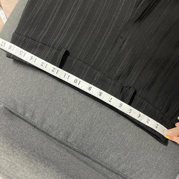 Vintage Le Chateau madeIn Canada pinstripe black trousers low rise flare s 7/8 - Picture 6 of 9